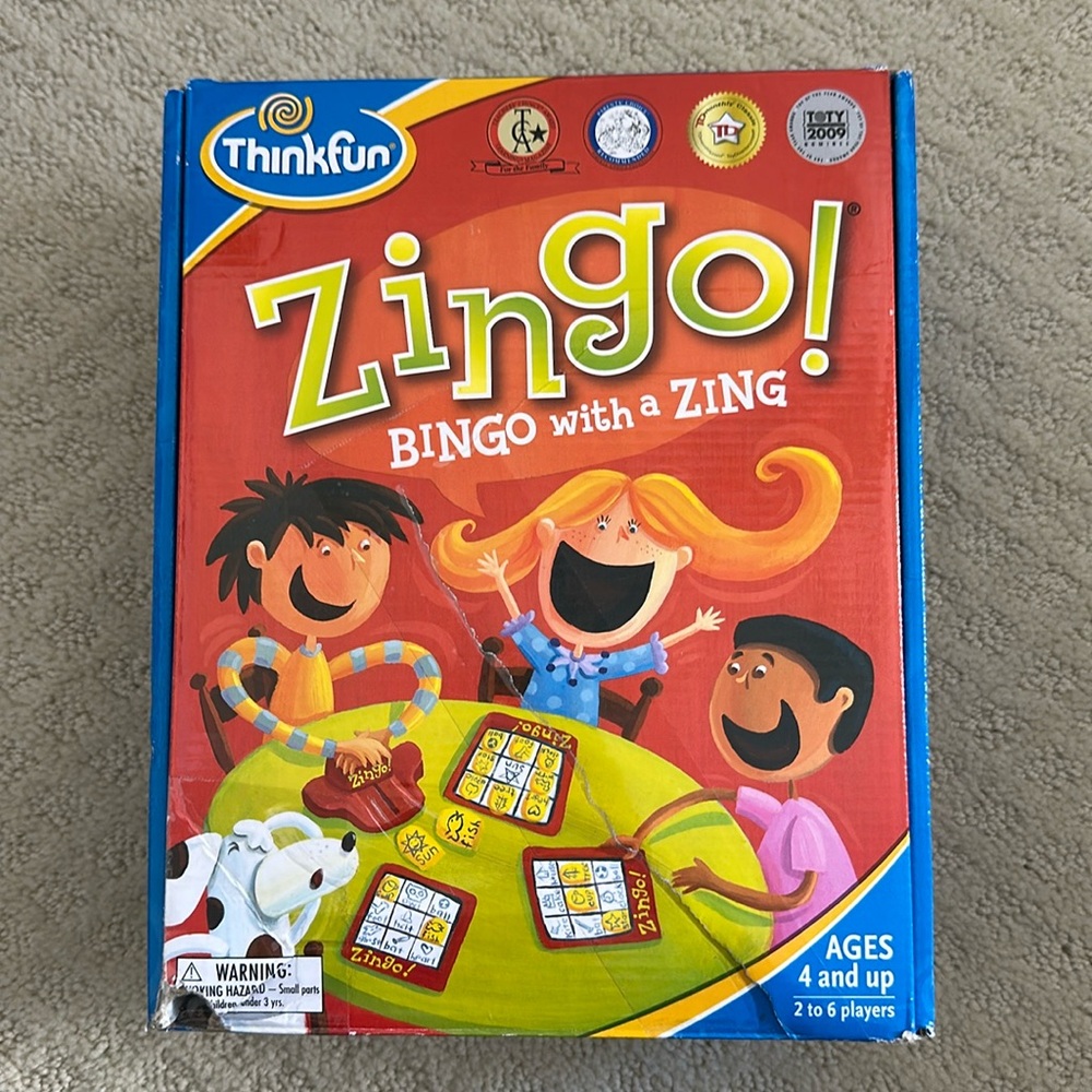 Zingo Learning Game Matchint Word Recognition Ages 4+